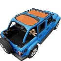 JL Sun Shade Top Compatible with Jeep Wrangler Sunshade, Orange, Front+Rear
