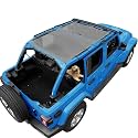 JL Sun Shade Top Compatible with Jeep Wrangler Sunshade, Gray, Front+Rear
