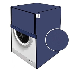 polycarbonate water amp dustproof washing machine cover for whirlpool 9 kg fully automatic front loading solid pattern blue