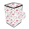 Vinyl Washing Machine Cover for Onida 8.5kg Fully Automatic Top Loading, T85grdd, Floral Print (Milano Red)