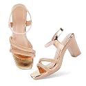 JM LOOKS Block Heel Stylish Fashionable Comfertable