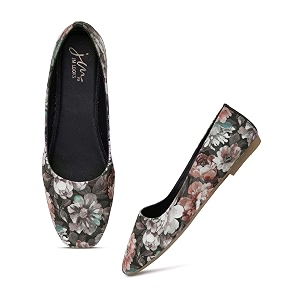 JM LOOKS Elegant Women Floral Print Pointed