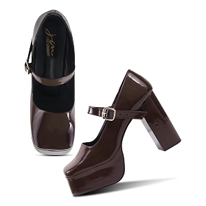 JM LOOKS Retro-Chic High Platform Mary Jane