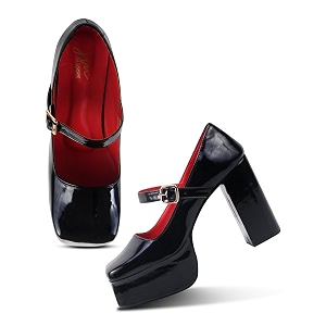 JM LOOKS Retro-Chic High Platform Mary Jane