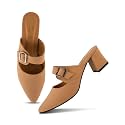 JM LOOKS Sophisticated Buckle Strap Pointed Toe