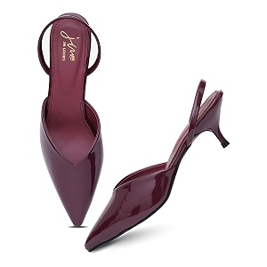 JM LOOKS Sophisticated Pointed Toe Kitten Heels
