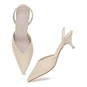JM LOOKS Sophisticated Pointed Toe Kitten Heels
