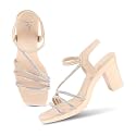 JM LOOKS Women39s Sandal Strappy Embellished Heels