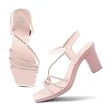 JM LOOKS Women39s Sandal Strappy Embellished Heels