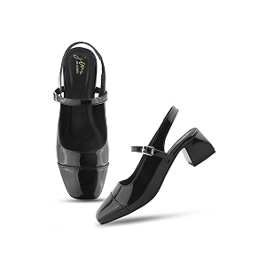 JM LOOKS Womens Square Toe Block Heel