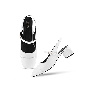 JM LOOKS Womens Square Toe Block Heel