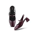 JM LOOKS Womens Square Toe Block Heel
