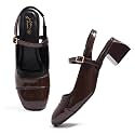 JM LOOKS Womens Square Toe Block Heel