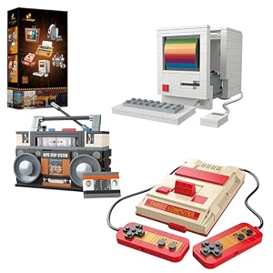 jmbricklayer adult vintage building sets 20132 retro game console computer radio collectible model to build nostalgic 80s gifts for retro lovers and gamers unique vintage decor elements552 pieces
