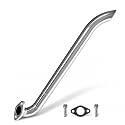 JMCHstore Header Pipe for Lifan 79cc/105cc Engine for Coleman B100 RB100, Mega Moto MMB80 MMB105, Phatmoto Gas Bike, Motovox MBX10 Orxyearth Dirt Kids Mini Bike MMK80 Go Kart (Silver)