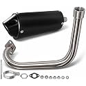 JMCHstore Performance Long Exhuast Pipe Muffler for Coleman BT200X CT200U EX KT196 196 Mini Bike Go Kart Predator 212 224 Honda GX160 Clone Engine Baja Warrior MB200 Parts (Black)