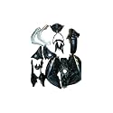 JMD Auto Parts FZ V2.0 Motorcycle Full Body Kit, Black Colour with Golden Sticker, Vehicle Specific Fit