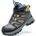 JMFCHI Kids Winter Hiking Shoes Boys Girls Warm Non-Slip Sole Snow Boots