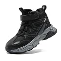 JMFCHI Kids Winter Hiking Shoes Boys Girls Warm Non-Slip Sole Snow Boots