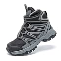 JMFCHI Kids Winter Hiking Shoes Boys Girls Warm Non-Slip Sole Snow Boots