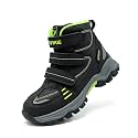 JMFCHI Kids Winter Hiking Shoes Boys Girls Warm Non-Slip Sole Snow Boots