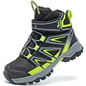 JMFCHI Kids Winter Hiking Shoes Boys Girls Warm Non-Slip Sole Snow Boots