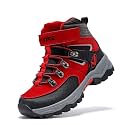 JMFCHI Kids Winter Hiking Shoes Boys Girls Warm Non-Slip Sole Snow Boots
