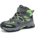 JMFCHI Kids Winter Hiking Shoes Boys Girls Warm Non-Slip Sole Snow Boots