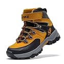 JMFCHI Kids Winter Hiking Shoes Boys Girls Warm Non-Slip Sole Snow Boots