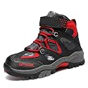 JMFCHI Kids Winter Hiking Shoes Boys Girls Warm Non-Slip Sole Snow Boots