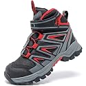 JMFCHI Kids Winter Hiking Shoes Boys Girls Warm Non-Slip Sole Snow Boots