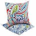 JMGBird 2 Colors Green and Red Outdoor Pillows Waterproof Throw Pillows
