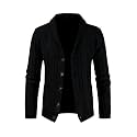 JMIERR Mens Shawl Collar Cable Knit Cardigan Sweater