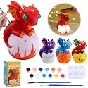 JMMICO Paint Your Own Dragon Lamp Craft Kit, Dragons Crafts for Kids 6+