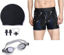 JMT Wear Swimming kit For Men With Swimming Costume For Men Cap Goggles Ear Plug Printed Men Swimsuit