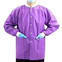 JMU 10-100 Pack Disposable Lab Coats, SMS Disposable Medical Jackets