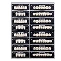 JMU 112 Pcs Dental Acrylic Resin Denture Teeth Shade A1 T8-4 Sets, False Teeth for Replacement, Halloween, DIY (28 Pcs/Set)