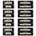 112 Pcs Dental Acrylic Resin Denture False Teeth Shade A3 T6, 4 Sets Synthetic Polymer Resin Fake Teeth for Replacement, Halloween, DIY (28pcs/set)