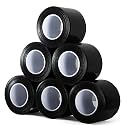 JMU Black Barrier Film 6 Rolls, Barrier Film Tattoo Tape, 4 x 6 Inch