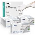 JMU Latex Gloves, 5 Mil Thick Disposable Powder-Free Medical Exam Gloves