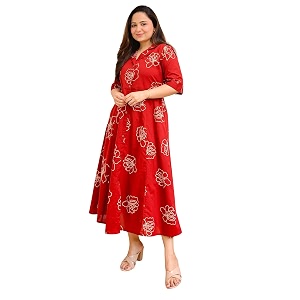 JMVD Womens Floral Print Shirt Collar Midi