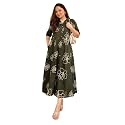 JMVD Women39s Floral Print Shirt Collar Midi