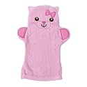 JN&amp;LULU Organics Bath Mitt Bath Cotton and Soft Scrub Bathing Loofah Shower Gifts (Pink Cat)