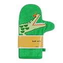 JN&amp;LULU Organics Bath Mitt Bath Cotton and Soft Scrub Bathing Loofah Shower Gifts (Crocodile)