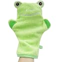 JN&amp;LULU Organics Bath Mitt Bath Cotton and Soft Scrub Bathing Loofah Shower Gifts (Frog)