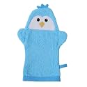 JN&LULU Organics Bath Mitt Bath Cotton and Soft Scrub Bathing Loofah Shower Gifts(Blue Penguin)