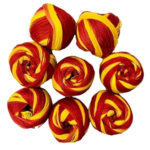 jn pure cotton kalava mauli dhaga for pooja rituals  pack of 12 rolls 20g each  red amp yellow sacred thread  raksha sutra for diwali rakhi havan amp temple pooja  skin-friendly moli