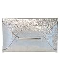 JNB Crushed Metallic Envelope Clutch