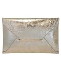 JNB Crushed Metallic Envelope Clutch