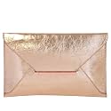 JNB Crushed Metallic Envelope Clutch